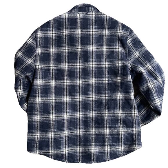 Jachs Plaid Flannel Quilted Lining Shacket Wool Blend Western Country - Picture 2 of 7